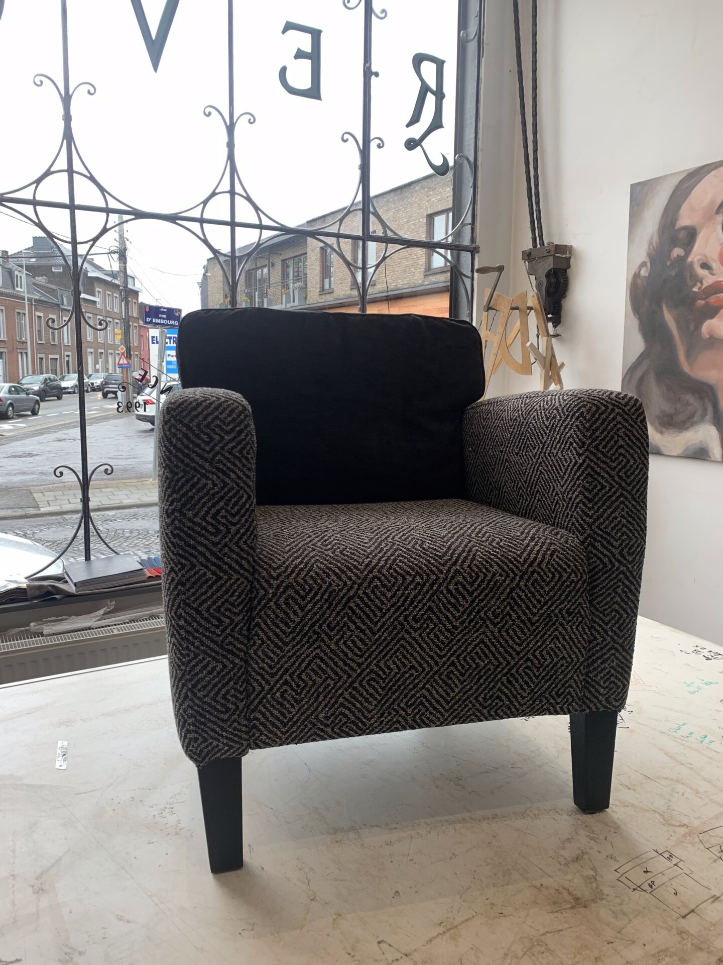 Garnissage d'un petit fauteuil