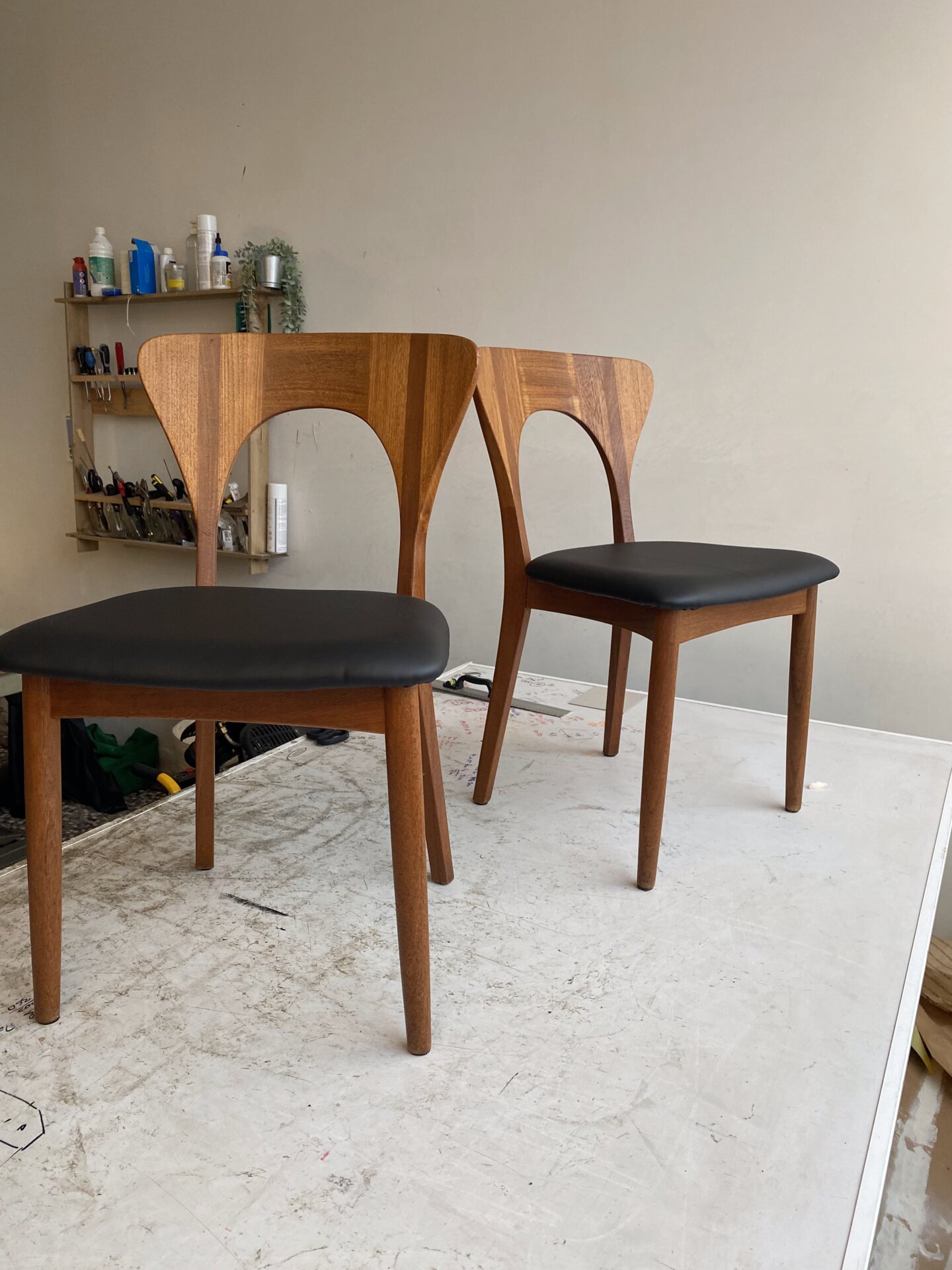Garnissage de 6 chaises vintage