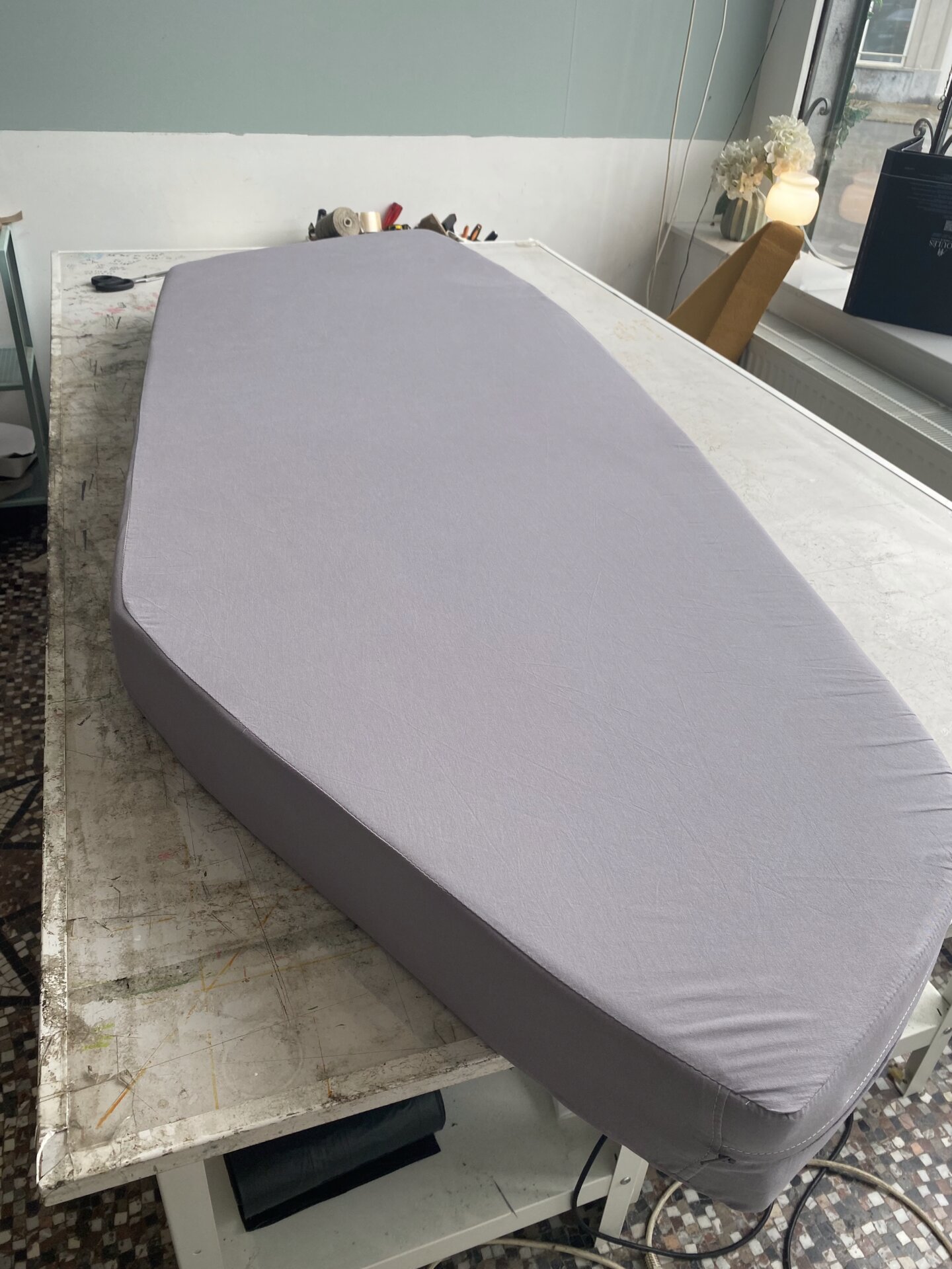 Matelas pour bateau suivant gabarit