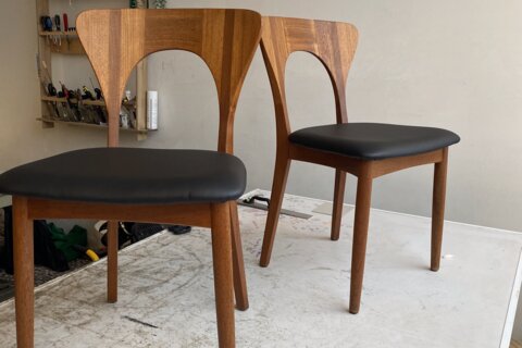 Garnissage de 6 chaises vintage