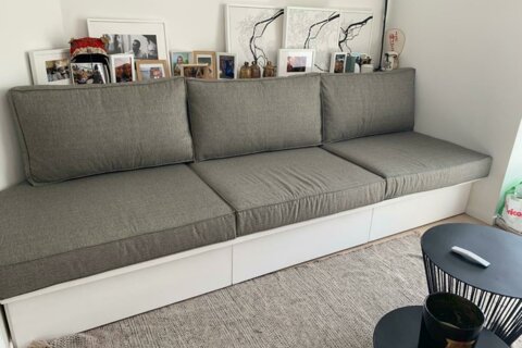 Réalisation de coussins pour banquette sur mesure
